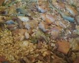 Foto del paso 3 de la receta Sartén de arroz con pollo, setas y alcachofas