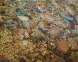 Foto del paso 3 de la receta: Sartén de arroz con pollo, setas y alcachofas