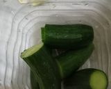 A picture of step 1 of Cucumber Pickles 🥒🥒🥒.