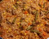 Foto del paso 2 de la receta: Pollo con arroz y vegetales🌹