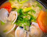 Hình bước làm 6 của món Canh Nghêu Nấu Khế, Thì Là