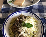 Foto del paso 4 de la receta: Pasta al pesto con champiñones