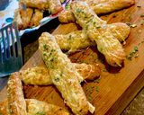 Füstölt sajtos -Medvehagymás rúd 🧀😏 recept fázis 3 fotója