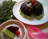Foto langkah ke 5 dari resep Puding Daun Kelor Lapis Coklat.