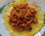 A picture of step 6 of Egg Ghotala with omelette.