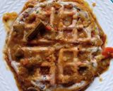 A picture of step 4 of Medu vada waffles.