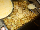 Papas con cheddar