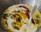 A picture of step 2 of ડપકા કઢી.(Dapka Kadhi Recipe in Gujarati).