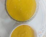 A picture of step 6 of Custard Mango caramel pudding.