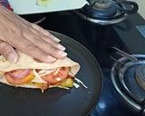 A picture of step 6 of Roti wrap | Aloo gobhi roti wrap.