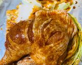 A picture of step 3 of Grilled Chicken Leg on Cabbage.