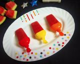 A picture of step 5 of Watermelon popsicle.