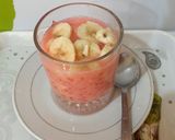 A picture of step 1 of Sago rose flavour and banana 🍌 🍌.