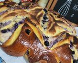 Pas rețetă Brioche cu cremă, pastă de brânză proaspătă și afine 11 fotografie