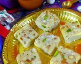 A picture of step 5 of Makhana Burfi.