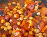 A picture of step 2 of Panfried halibut with chickpeas.