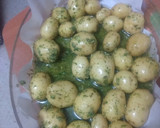 Foto del paso 4 de la receta: Sama con verduras y papas embarradas al horno