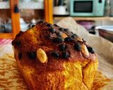 Foto del paso 2 de la receta Bizcocho de calabaza con pasas y frutos secos