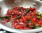 A picture of step 2 of Beetroot Poha.