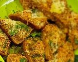 A picture of step 1 of Masala toast, garlic cheese toast,poha cutlet and egg halwa.