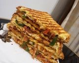 A picture of step 10 of Chicken Fajita cheese sandwich.