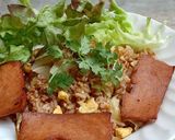 รูปขั้นตอนการทำที่ 5 ของ ข้าวผัดน้ำพริกปลาป่น(มังสวิรัติ)