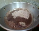 A picture of step 2 of Ragi Rotti with Roasted Brinjal Chutney and Coconut Chutney.