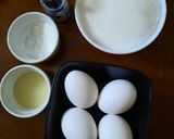 A picture of step 1 of Pavlova with Hung Curd and Mixed Berry.