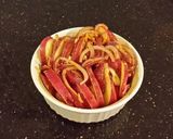 A picture of step 7 of Potato and Onion Crisp Topped Slices.