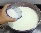 A picture of step 2 of Mango kheer /Firni for fast or vrat.