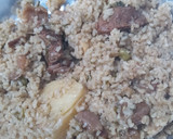 A picture of step 8 of Mutton Pulao.