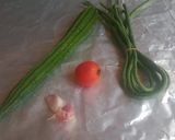 Foto langkah ke 1 dari resep Sayur bening Kacang Panjang dengan Gambas/Oyong.