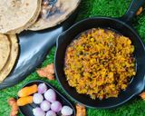 A picture of step 4 of Fresh turmeric sabzi.
