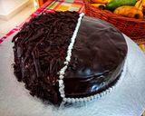 A picture of step 8 of Half and half cake.