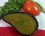 A picture of step 3 of Tomato Cilantro Chutney.