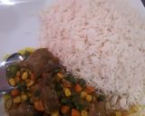 A picture of step 8 of White rice and curry sauce.