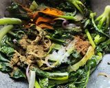 A picture of step 4 of Broccoli Leaves Bhaji.
