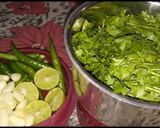 A picture of step 1 of Coriander and Garlic sauce.