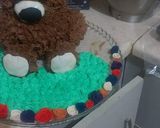 A picture of step 8 of Double Chocolate fudge bear cake.