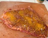 A picture of step 1 of Rolled Flank Steak Kebabs.