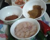 A picture of step 2 of Achari mircha murg.
