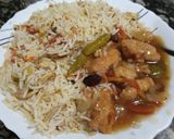 A picture of step 7 of Kung Pao Chicken.