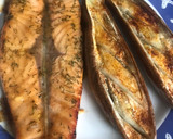 Foto del paso 6 de la receta: Salmón al horno en salsa de mostaza y miel, con berenjenas asadas