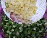 A picture of step 2 of Crispy karari bhindi.