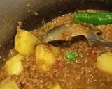 A picture of step 6 of Qeema aloo.
