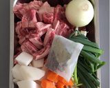 A picture of step 1 of Taiwanese Braised Beef Noodle Soup.