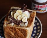 A picture of step 6 of Nutella and banana shibuya honey toast.