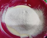 A picture of step 3 of Eggless Mawa wheat flour cake.
