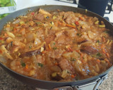 A picture of step 7 of Beef Stroganoff.