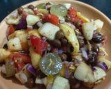 A picture of step 2 of Fruit Chana Chaat.